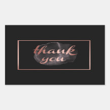 elegante schwarze Rose Goldfolie metallisch Danke