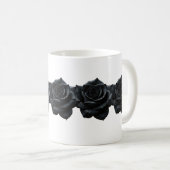 Elegante Schwarze Rose Kaffee Tasse (VorderseiteRechts)
