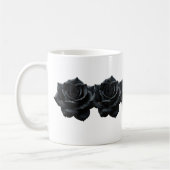 Elegante Schwarze Rose Kaffee Tasse (Links)