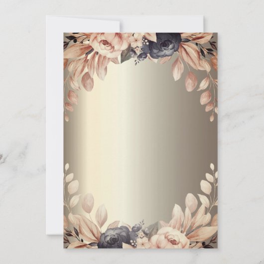 Elegante schwarze Rose, String Lights 15. Geburtst Einladung (Rückseite)