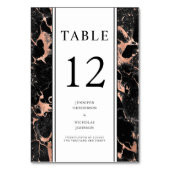 Elegante Schwarze Rose Tischnummer (Rückseite)