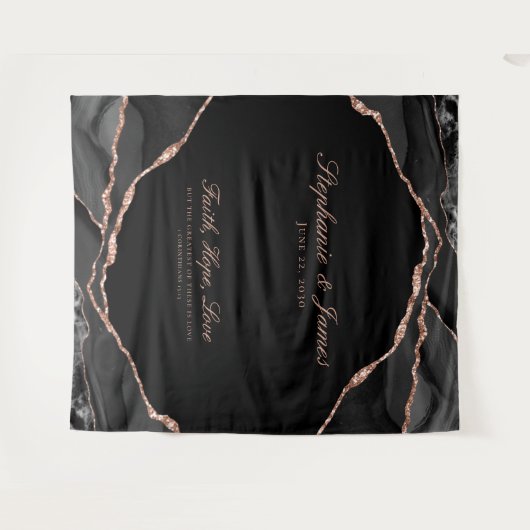 Elegante Schwarze Rose Wandteppich (Vorderseite (Horizontal))