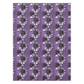 Elegante schwarze Rosen mit silbernen Blättern Tischdecke (Vorderseite)