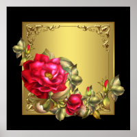 Elegante Schwarze Rote Rose