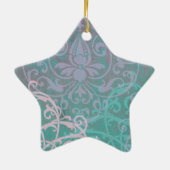 Elegante schwarze russische Terrier Keramik Ornament (Hinten)