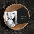 Elegante Schwarze Salon Fotokarte