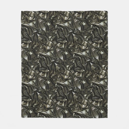 Elegante schwarze Satin-Fleecedecke Fleecedecke (Vorderseite)