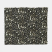 Elegante schwarze Satin-Fleecedecke Fleecedecke (Vorderseite (Horizontal))