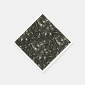 Elegante schwarze Satin-Look Serviette (Ecke)
