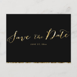 Elegante Schwarze Save the Date Postkarten