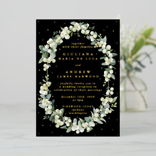Elegante schwarze Schneebeere+Eukalyptus Nur für d Folieneinladung
