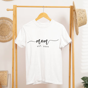 Elegante schwarze Schrift-Typografie Etablierte Mu T-Shirt