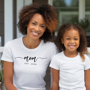 Elegante schwarze Schrift-Typografie Etablierte Mu T-Shirt