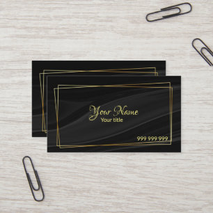 Elegante schwarze Seide Visitenkarte