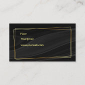 Elegante schwarze Seide Visitenkarte (Rückseite)