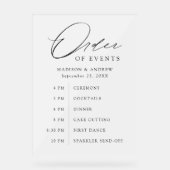 Elegante Schwarze Skripterstellung Acrylschild (Vorderseite)