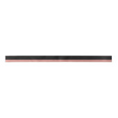 Elegante schwarze Streifen-korallenrote rosa Folie Satinband (Vorderseite)