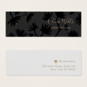 Elegante schwarze Studentenverkleidungskarte (Vorne & Hinten)