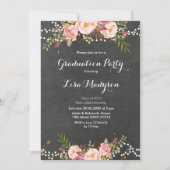 Elegante schwarze Tafel-Abschlusskarte Einladung (Vorderseite)