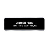 Elegante Schwarze Template Imitate Silver Rücksend (Vorne)