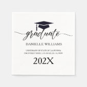 Elegante schwarze Typografie auf weißem Hintergrun Serviette (Vorderseite)