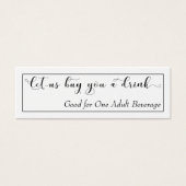 Elegante schwarze Typografie auf weißen Getränkeka (Vorderseite)