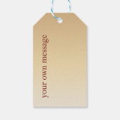 Elegante Schwarze Typografie Frohe Weihnachten Geschenkanhänger (Rückseite)