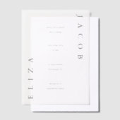 Elegante Schwarze Typografie Hochzeit Pergament Einladungen (Versetzt)