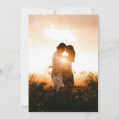 Elegante schwarze Typografie Save The Date (Rückseite)