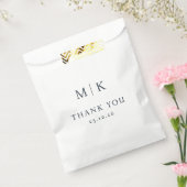 Elegante schwarze typografische Dankbarkeit Geschenktütchen (Versiegelt)