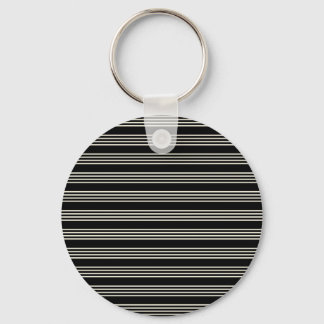 Elegante schwarze und cremefarbene horizontale Str Schlüsselanhänger