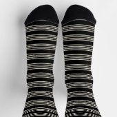 Elegante schwarze und cremefarbene horizontale Str Socken (Oben)