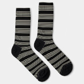 Elegante schwarze und cremefarbene horizontale Str Socken (Rechts)