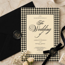Elegante schwarze und elfenbeinfarbene Hochzeit im