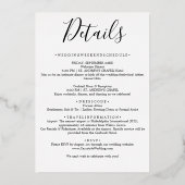 Elegante Schwarze und goldene Fohlen Minimalistisc Folieneinladung (Rückseite)