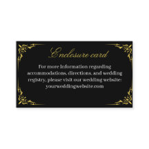 Elegante schwarze und goldene geometrische Hochzei