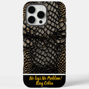 Elegante schwarze und goldene Haut einer Giftschla iPhone 16 Pro Max Hülle