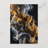 Elegante schwarze und goldene Hochzeitseinladung Begleitkarte (Rückseite)