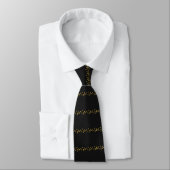 Elegante schwarze und goldene Krawatte (Gebunden)