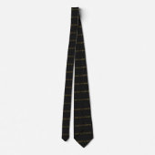 Elegante schwarze und goldene Krawatte (Rückseite)