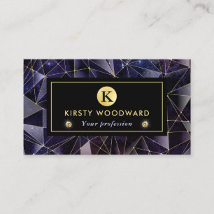 Elegante schwarze und goldene Mitternachts-Kristal Visitenkarte