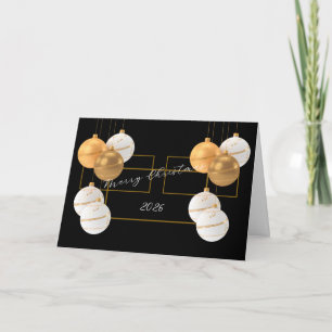 Elegante schwarze und goldene personalisierte Weih Karte