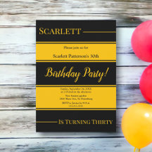 Elegante schwarze und goldene Streifen Luxus Gebur