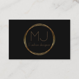 Elegante schwarze und goldene Visitenkarten Visitenkarte