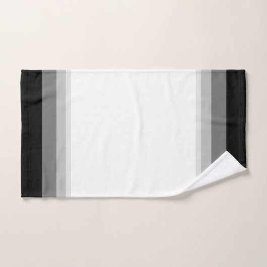 Elegante schwarze und graue Streifen Badhandtuch Set (Handtuch)