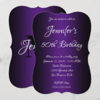Elegante schwarze und königliche violette Ombre 50