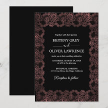 Elegante schwarze und roségoldene Blumen-Spitze Ho