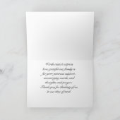 Elegante Schwarze und silberne danken Ihnen für Dankeskarte (Innenseite)