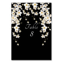 Elegante schwarze und weiße Aquarellblumen