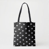 Elegante schwarze und weiße Blätter   Tasche (Vorderseite)